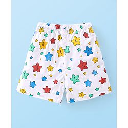 Babyhug Poplin Woven Boxer Stars & Submarine Print Pack of 3 - Blue & White