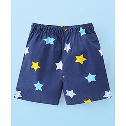 Babyhug Poplin Woven Boxer Stars & Submarine Print Pack of 3 - Blue & White