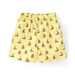 Babyhug Poplin Woven Boxers Football Whale & Boat Print Pack of 3 - Multicolour