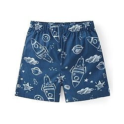 Babyhug Poplin Woven  Boxers with Rocket & Submarine Print Pack of 3 - Multicolour