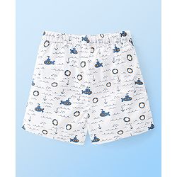 Babyhug Poplin Woven  Boxers with Rocket & Submarine Print Pack of 3 - Multicolour