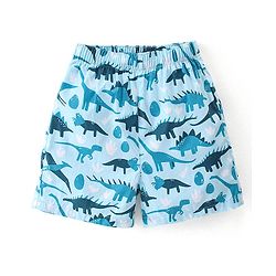 Babyhug Poplin Woven Boxers With Dino & Space Theme Print Pack Of 3 - Blue & Green
