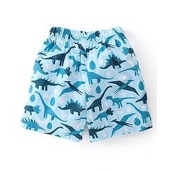Babyhug Poplin Woven Boxers With Dino & Space Theme Print Pack Of 3 - Blue & Green