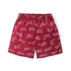 Babyhug Poplin Woven Boxers with Dino Aeroplane & Zebra Print Pack of 3 - Multicolour