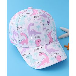 Babyhug Baseball Cap with Dino Print - Multicolour