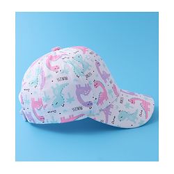 Babyhug Baseball Cap with Dino Print - Multicolour