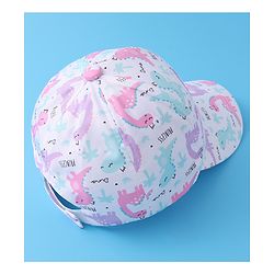 Babyhug Baseball Cap with Dino Print - Multicolour