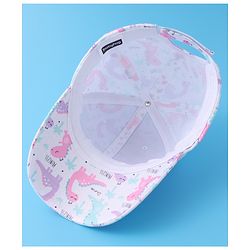 Babyhug Baseball Cap with Dino Print - Multicolour
