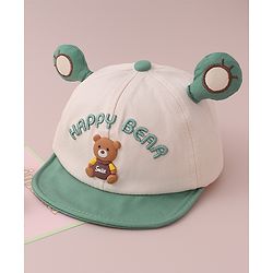 Babyhug Baseball Cap Teddy Print - Green