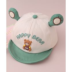 Babyhug Baseball Cap Teddy Print - Green