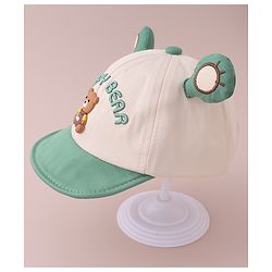 Babyhug Baseball Cap Teddy Print - Green