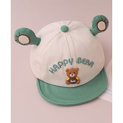 Babyhug Baseball Cap Teddy Print - Green