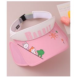 Babyhug Visor Cap Rabbit Print - Pink