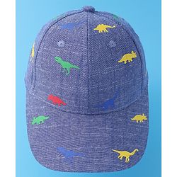 Babyhug Baseball Cap with Animal Print - Blue