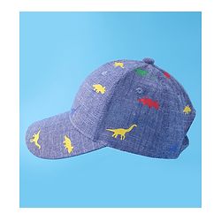 Babyhug Baseball Cap with Animal Print - Blue