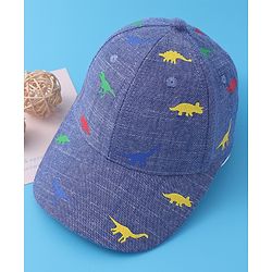 Babyhug Baseball Cap with Animal Print - Blue