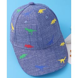 Babyhug Baseball Cap with Animal Print - Blue