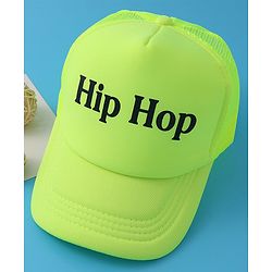Babyhug Baseball Cap Text Print -  Lemon Yellow