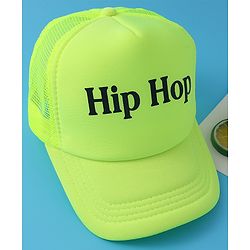 Babyhug Baseball Cap Text Print -  Lemon Yellow