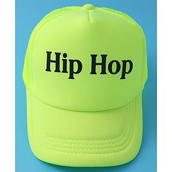 Babyhug Baseball Cap Text Print -  Lemon Yellow