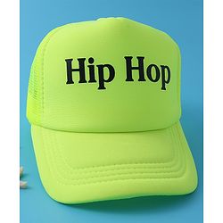 Babyhug Baseball Cap Text Print -  Lemon Yellow