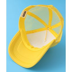 Babyhug Baseball Cap Text Print -  Lemon Yellow