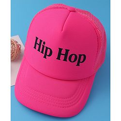Babyhug Baseball Cap Text Print - Fuschia