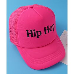 Babyhug Baseball Cap Text Print - Fuschia