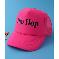 Babyhug Baseball Cap Text Print - Fuschia