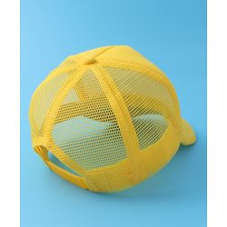 Babyhug Baseball Cap Text Print - Yellow