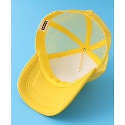 Babyhug Baseball Cap Text Print - Yellow