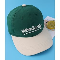 Babyhug Baseball Cap with Text Print - Green