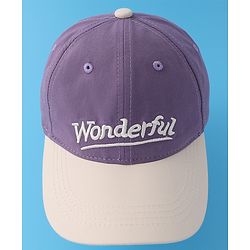 Babyhug Baseball Cap with Text Print - Purple