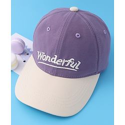 Babyhug Baseball Cap with Text Print - Purple