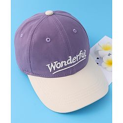 Babyhug Baseball Cap with Text Print - Purple
