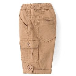 Babyhug Twill Woven With Stretch  Solid Colour Jamaican - Khaki