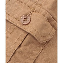 Babyhug Twill Woven With Stretch  Solid Colour Jamaican - Khaki