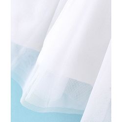 Babyhug Cambric Woven Sleeveless Frock with Headband & Lace Detailing Bow Applique - White