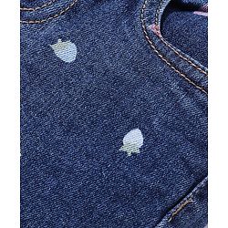 Babyhug Denim Full Length With Stretch  Jeans Strawberry Print - Blue