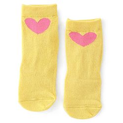 Cute Walk By Babyhug Non Terry Knit Anti-Bacterial Ankle Length Socks Floral Design Pack Of 3 - Blue Pink & Yellow