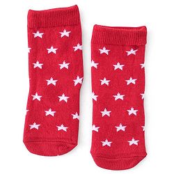 Cute Walk By Babyhug Non Terry Knit Anti-Bacterial Ankle Length Socks Stripes & Bear Design Pack Of 3 - White Red & Yellow