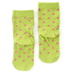 Cute Walk By Babyhug Non Terry Knit Anti-Bacterial Ankle Length Socks Floral Design Pack Of 3 - Green Blue & White