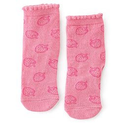 Cute Walk By Babyhug Non Terry Knit Anti-Bacterial Ankle Length Socks Polka Dot Design Pack Of 3 - Pink & White