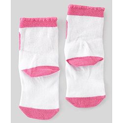 Cute Walk By Babyhug Non Terry Knit Anti-Bacterial Ankle Length Socks Polka Dot Design Pack Of 3 - Pink & White