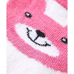 Cute Walk By Babyhug Non Terry Knit Anti-Bacterial Ankle Length Socks Polka Dot Design Pack Of 3 - Pink & White