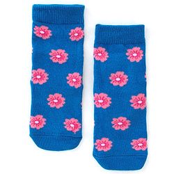 Cute Walk by Babyhug Anti Bacterial Ankle Length Socks Floral Design Pack Of 3 - Multicolour