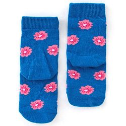 Cute Walk by Babyhug Anti Bacterial Ankle Length Socks Floral Design Pack Of 3 - Multicolour