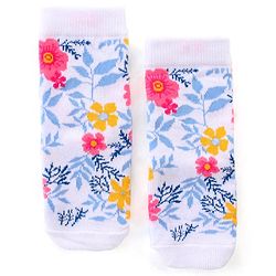 Cute Walk by Babyhug Anti Bacterial Ankle Length Socks Floral Design Pack Of 3 - Multicolour