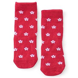Cute Walk By Babyhug Anti-Bacterial Ankle Length Socks Floral & Polka Dot Design Pack Of 3 - Navy Blue Red & Purple