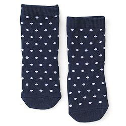 Cute Walk By Babyhug Anti-Bacterial Ankle Length Socks Floral & Polka Dot Design Pack Of 3 - Navy Blue Red & Purple